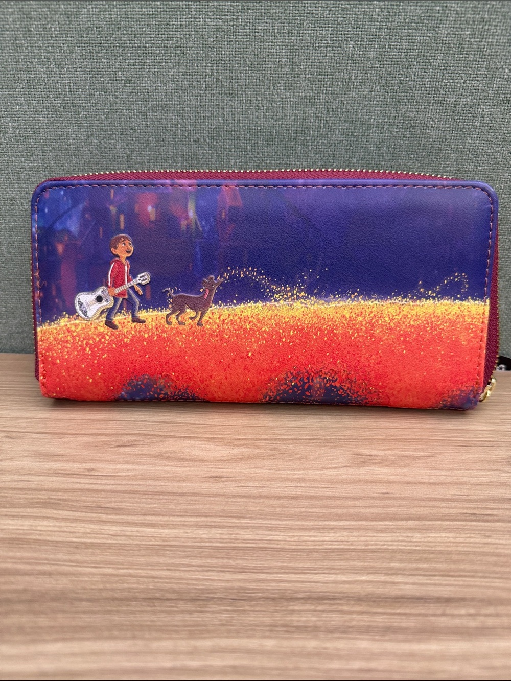 Loungefly Pixar Coco Purple Orange Zip Wallet - Picture 2 of 6